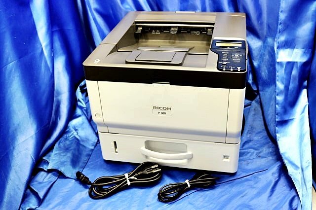 ◆印刷OK/カウンター7449枚★ RICOH/リコー A4対応 モノクロレーザープリンター P500 61001Y拍卖