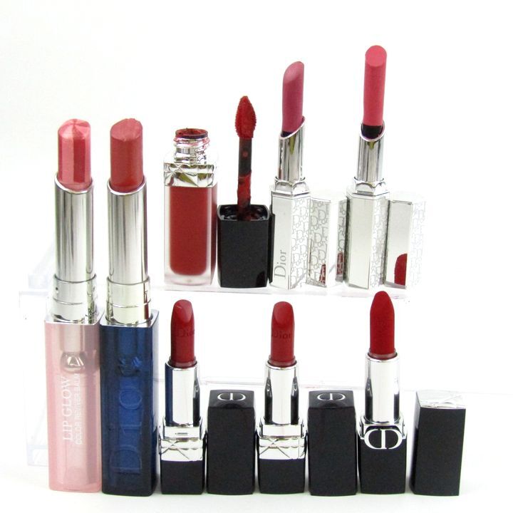 ディオール 口紅 リップカラー 8点セット アディクト リップグロウなど コスメ まとめて 大量 PO レディース Dior拍卖