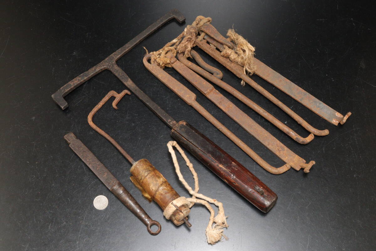 P 時代物 鉄製 古鍵 蔵戸鍵 まとめて 総重量1894g拍卖