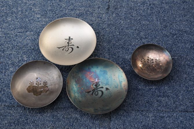 ■純銀/シルバー■銀製品■盃/銀杯■純銀製/造幣局製SILVER製■4点まとめて■USED品■拍卖