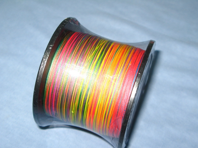 ☆PEライン 1.5号/0.20mm 1000m 4本編 高強度 5色マルチカラー 送料無料 B拍卖