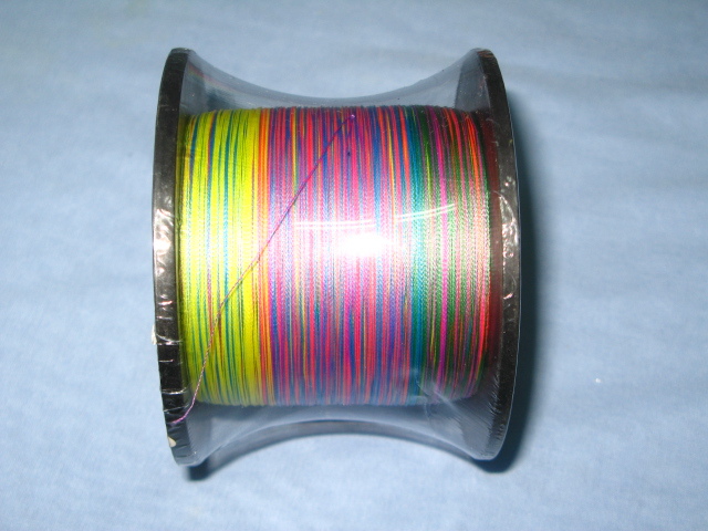 ★PEライン 0.8号/0.14mm 1000m 4本編 高強度 5色マルチカラー 送料無料 C拍卖