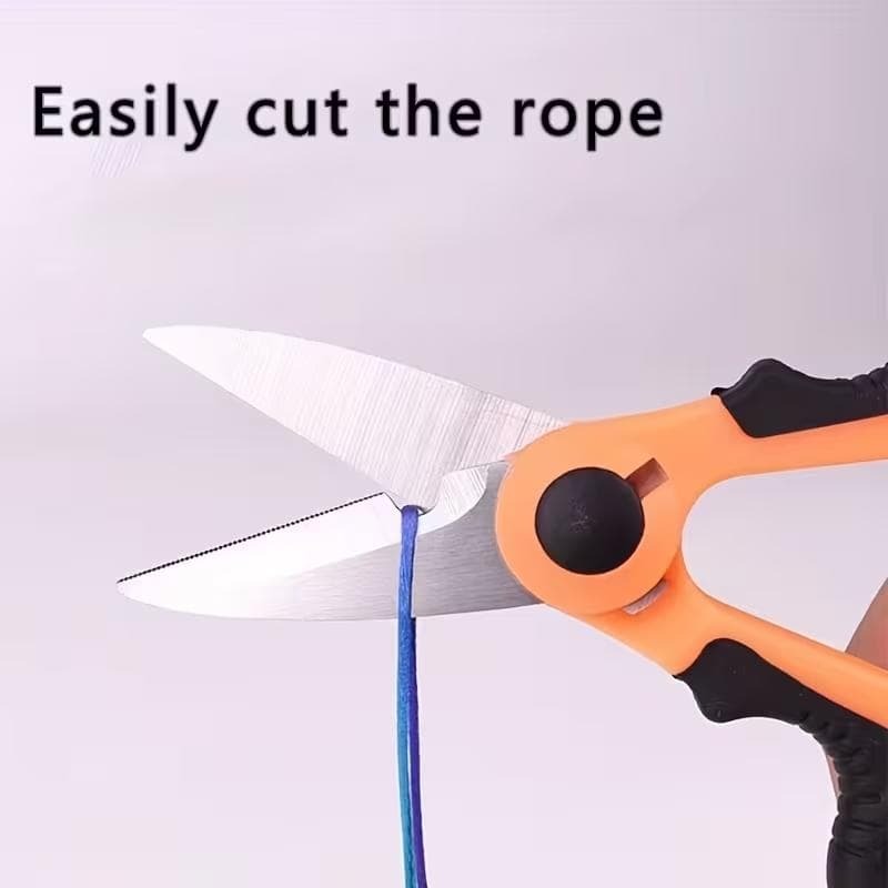 ☆ラインカッター、多機能釣りハサミ、ダブル鋸歯刃 PEライン/ワイヤー等に! 材料: ステンレス鋼拍卖