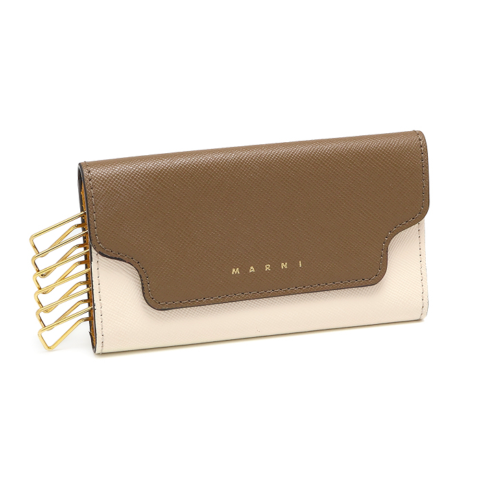 美品 マルニ キーケース 6連 サフィアーノレザー PCMO0017U1 LV520/Z649M MARNI拍卖