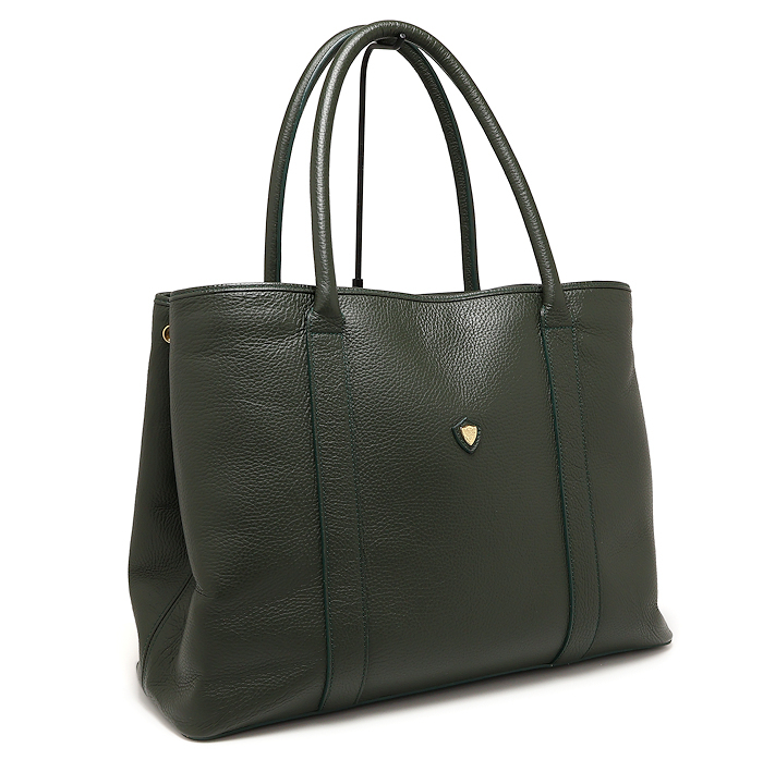 美品 シャンボール セリエ トートバッグ シノン レザー グリーン CHAMBORD SELLIER拍卖