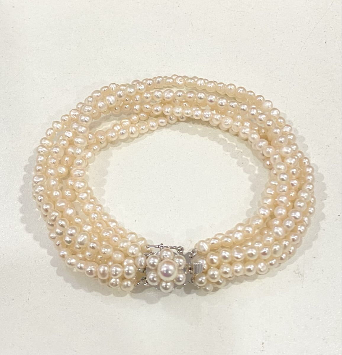 TASAKI タサキ ベビーパール ブレスレット 7連 SV金具 拍卖