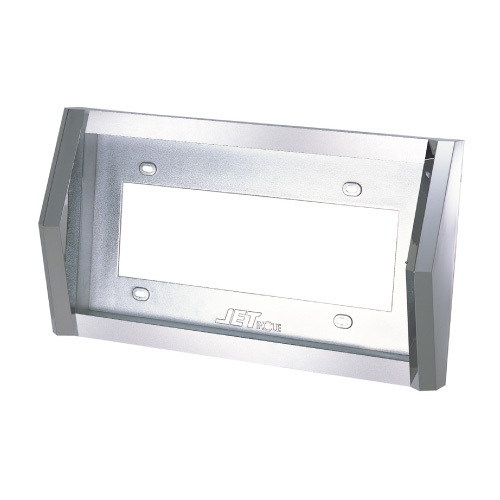 大型ナンバー枠 とんがり 48mm角 ABS樹脂/クロームメッキ拍卖