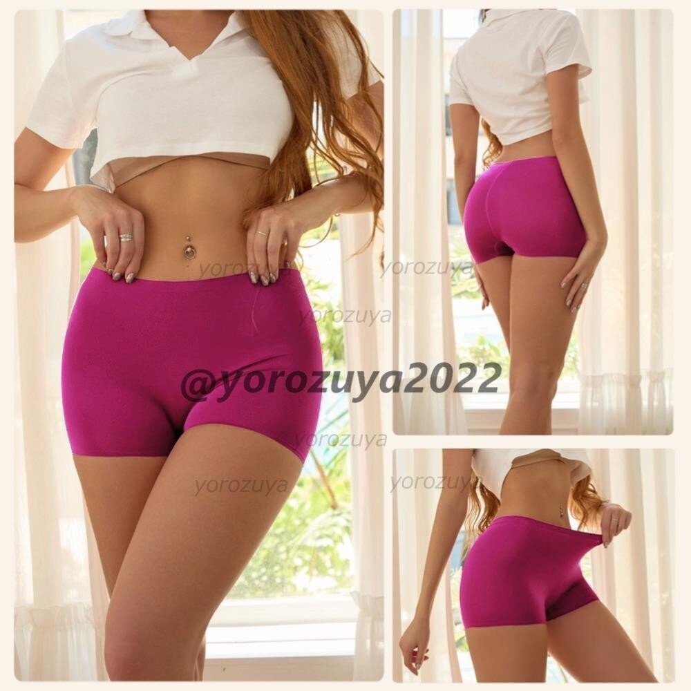 184-465-4 艶ピタ ボクサー ブリーフ パンツ スパッツ【パープルL】レディース 女性 下着 新品 ランジェリー ショーツ インナー.1拍卖