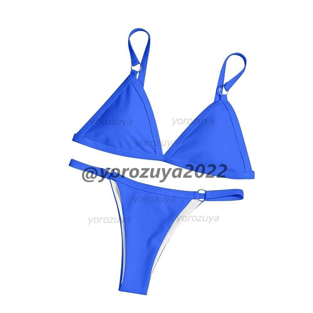 184-514-7 ビキニ 上下セット 水着 ビーチウェア【ブルーXL】レディース 女性 ショーツ コスプレ 女装 セクシー パンツ ショーツ .2拍卖