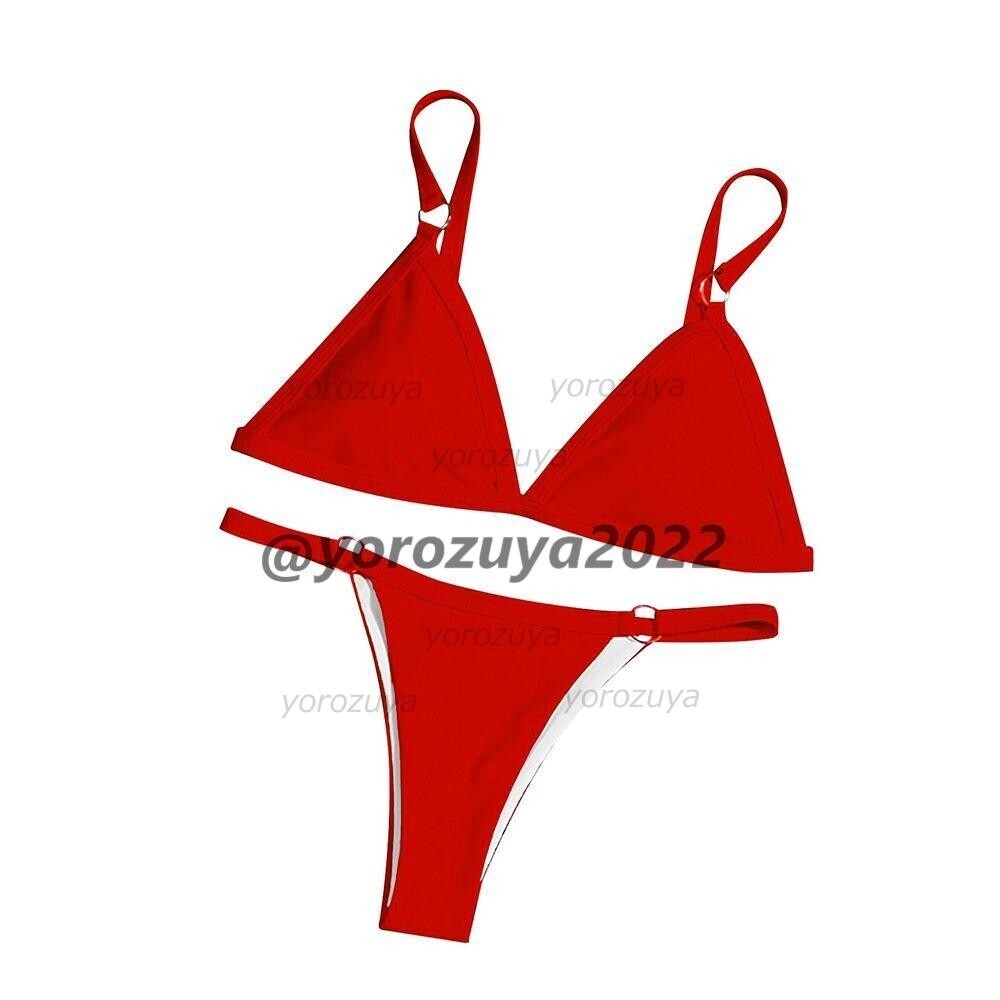 184-513-7 ビキニ 上下セット 水着 ビーチウェア【レッドXL】レディース 女性 ショーツ コスプレ 女装 セクシー パンツ ショーツ .2拍卖