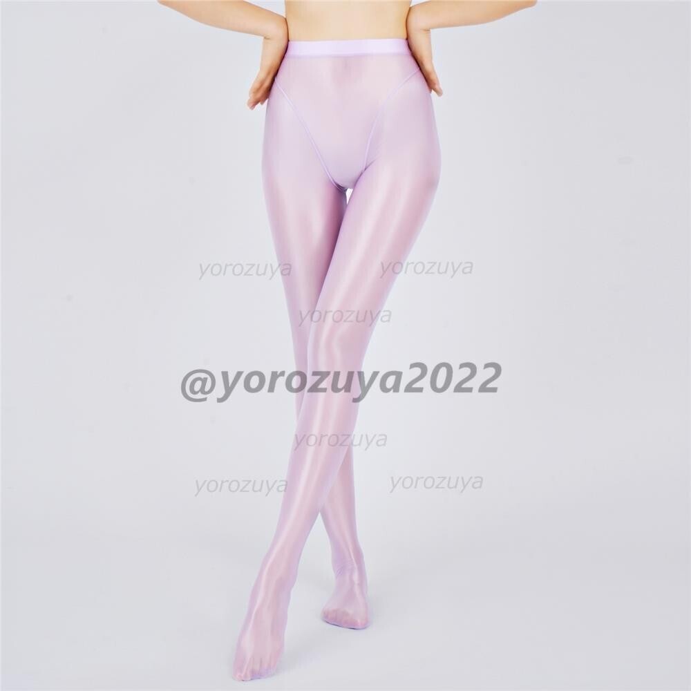 152-224-20 光沢 ツヤツヤ Vカット レギンスパンツ【パープルLサイズ】レディース 女性 下着 セクシー パンツ ショーツ ランジェリー.2拍卖