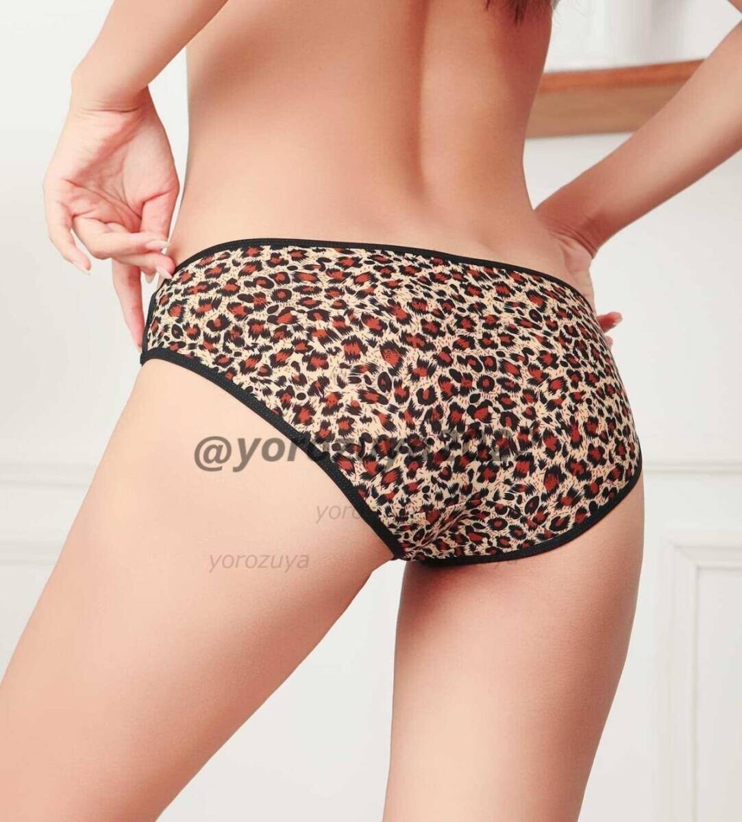 178-22-6 セクシーライン フルバック 紐パン ブリーフ アイスシルク【イエロー豹L】レディース 女性 新品 パンツ ランジェリー エロ.1拍卖