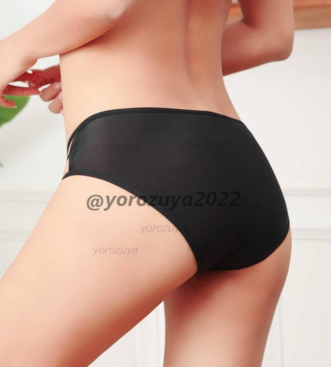 178-20-6 セクシーライン フルバック 紐パン ブリーフ アイスシルク【ブラックL】レディース 女性 新品 パンツ ランジェリー エロ.1拍卖