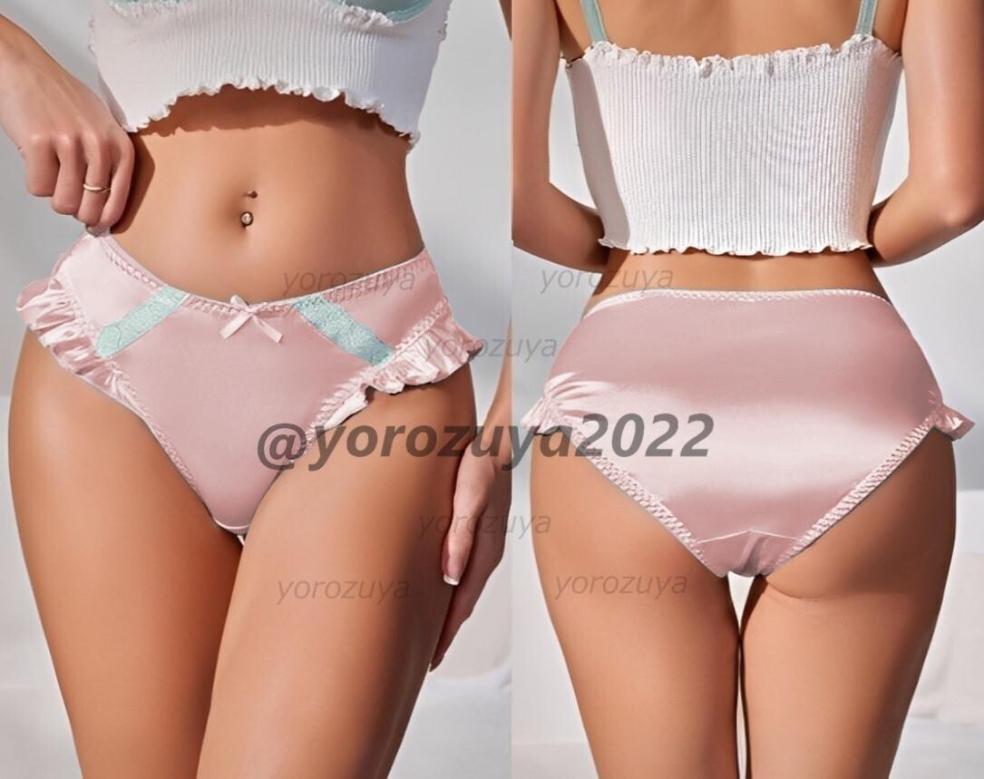 181-101-11 光沢 サテン ランジェリー パンティー【ピンクLサイズ】レディース 女性 下着 新品 パンツ ショーツ セクシー インナー .1拍卖