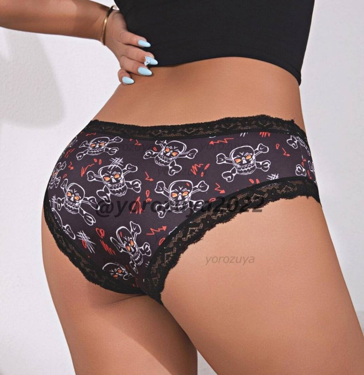 184-88-5 個性派 プリント アイスシルク ブリーフ パンツ【画像デザインXLサイズ】レディース 下着 インナー 新品 シームレス パンティ .1拍卖
