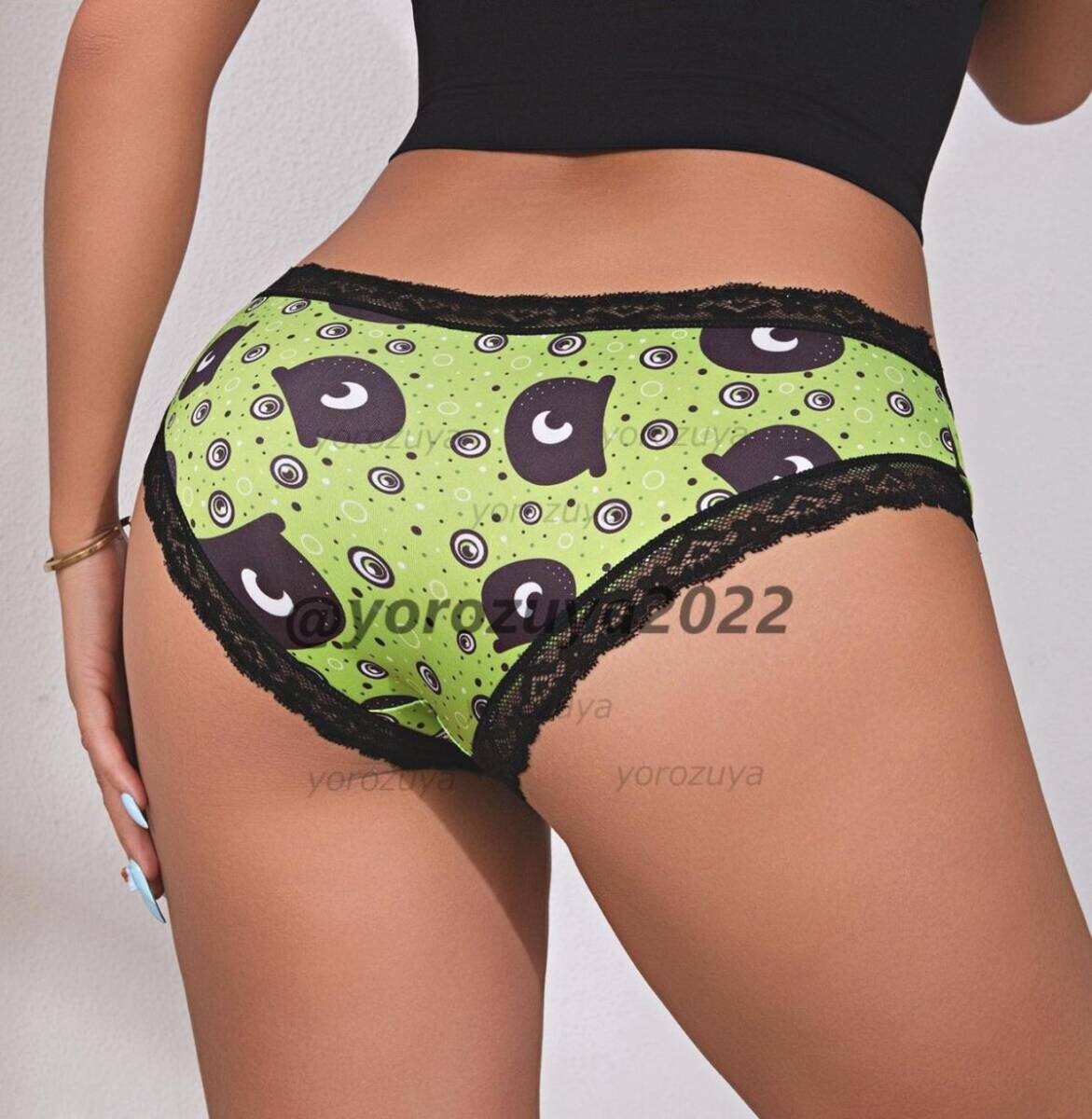 184-85-5 個性派 プリント アイスシルク ブリーフ パンツ【画像デザインLサイズ】レディース 下着 インナー 新品 シームレス パンティ .1拍卖