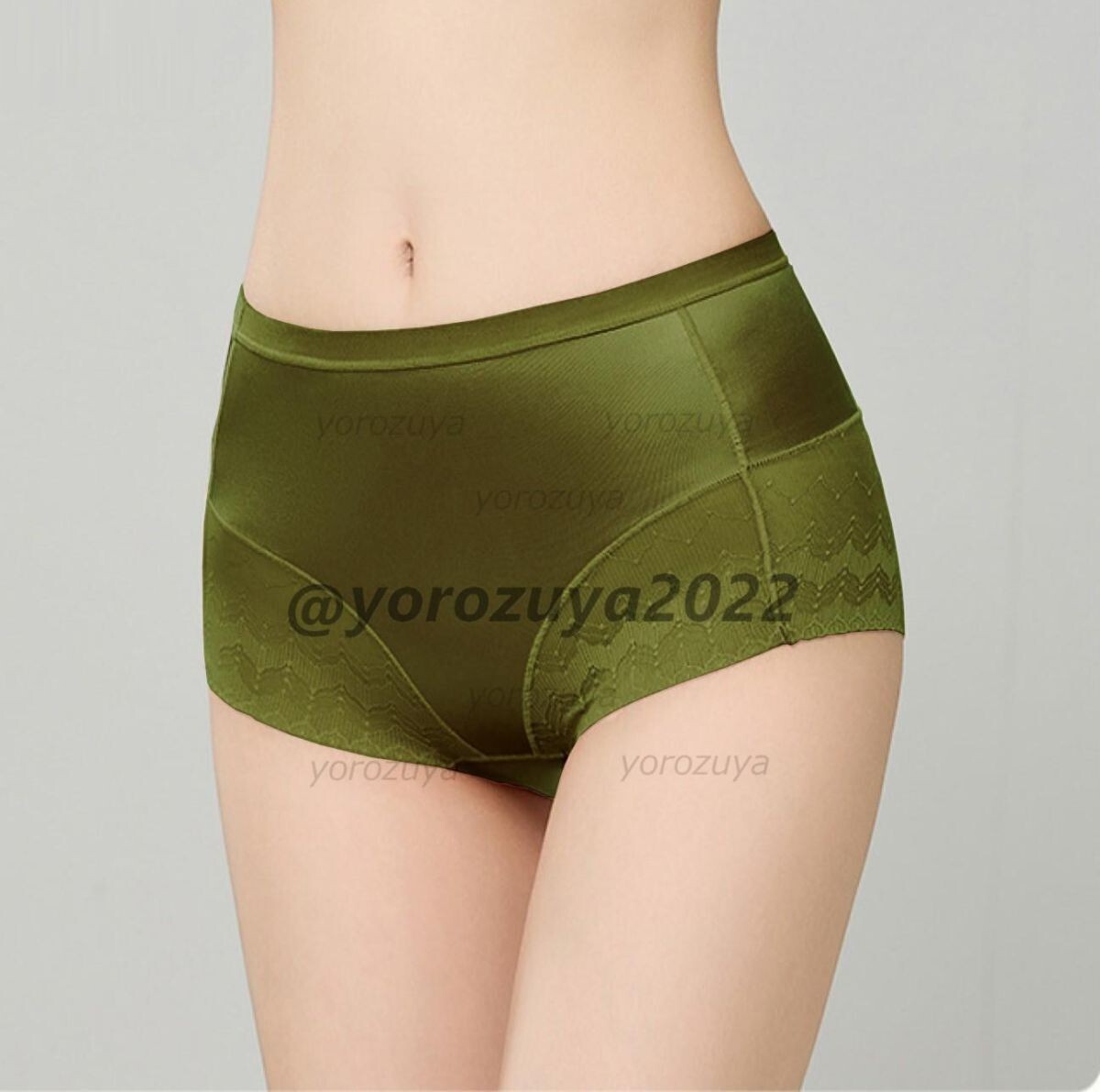 175-60-9 高光沢 ツヤツヤ ブリーフ ショーツ 超おすすめ【カーキXLサイズ】レディース 女性 新品 下着 インナー セクシー パンツ .1拍卖