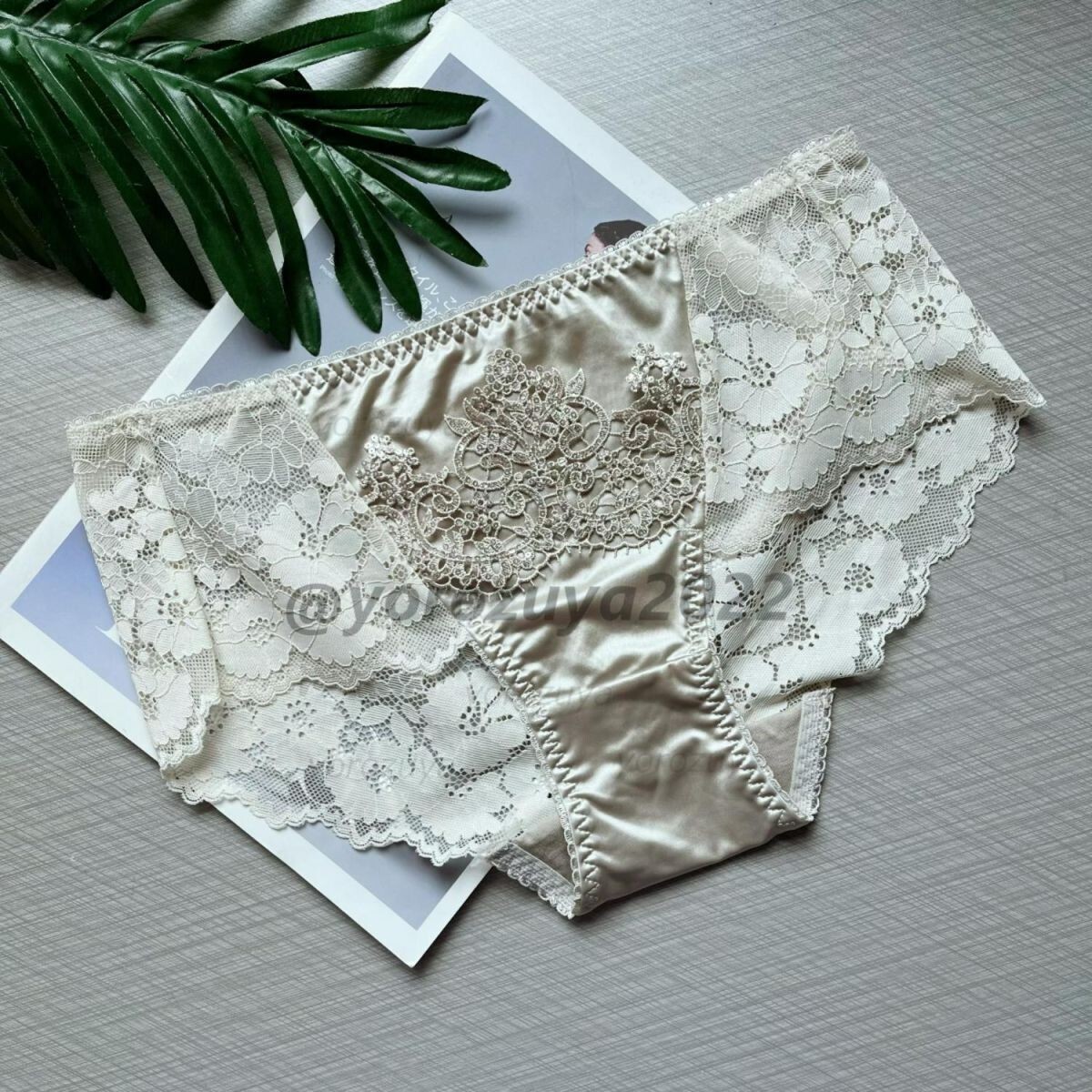 141-374-9 超絶おすすめ品 光沢 刺繍スパンコール レース ショーツ【グレーXLサイズ】レディース 女性 勝負下着 パンツ ランジェリー.1拍卖