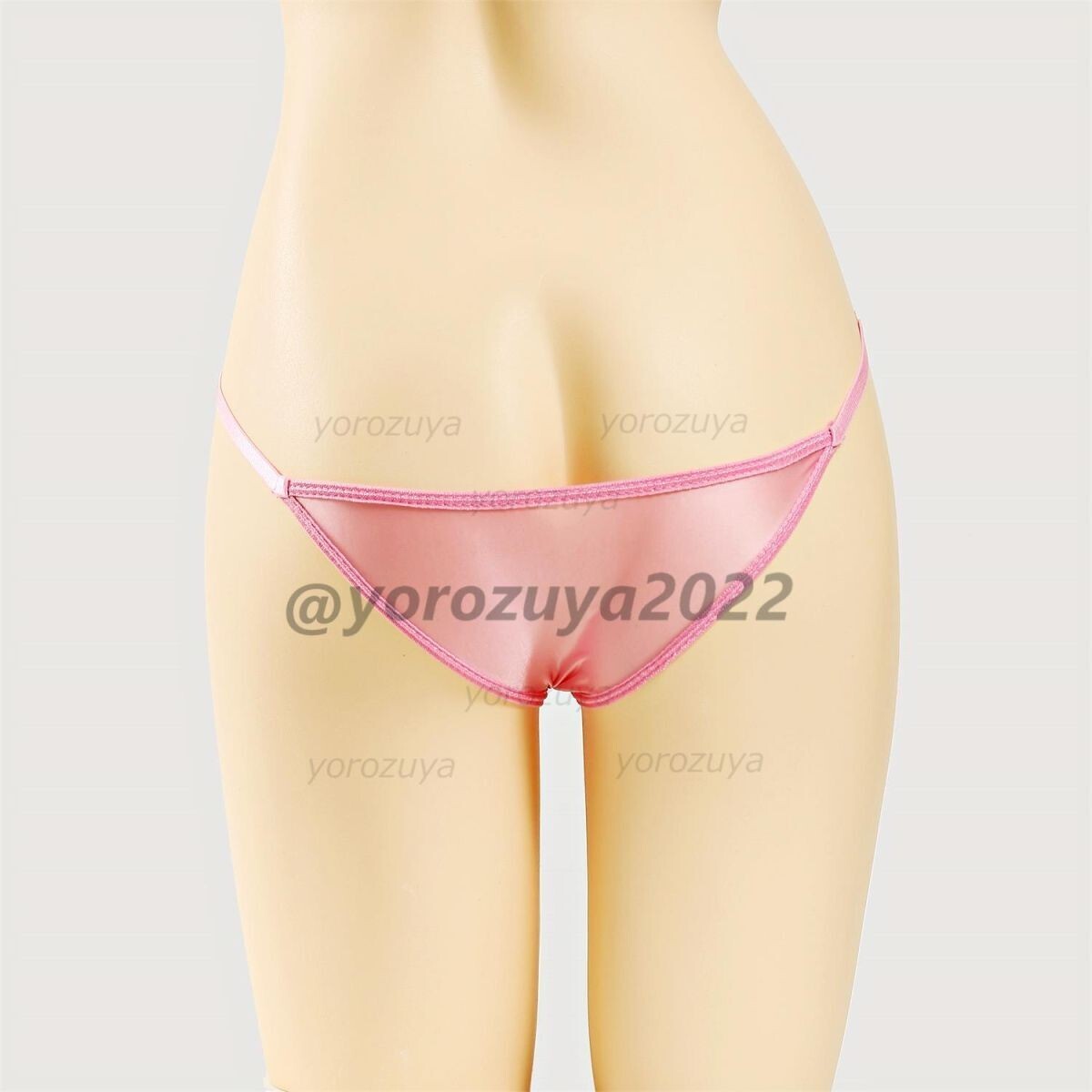 152-191-6 光沢 ツヤツヤ ローライズ ハーフタイプ ショーツ【ピンクXLサイズ】レディース 下着 セクシー コスプレ ランジェリー.1拍卖