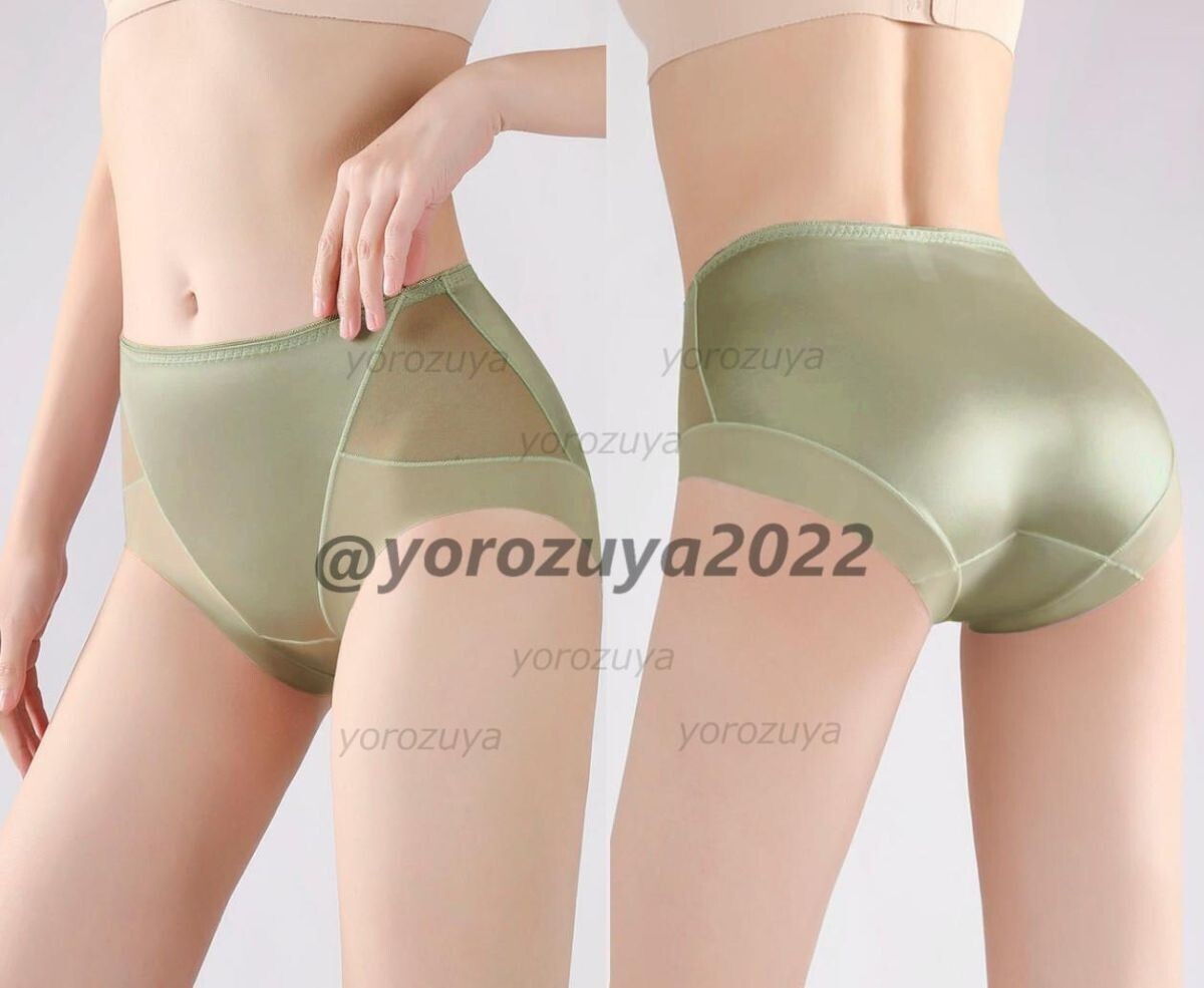 181-176-8 光沢 トライアングル メッシュ 艶々フルバック【画像カラーXLサイズ】レディース 女性 下着 パンツ ショーツ ランジェリー.1拍卖