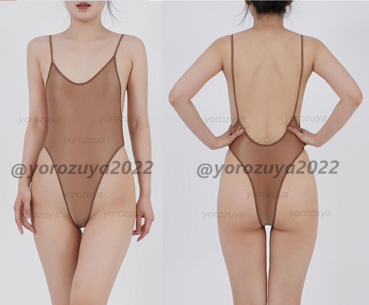 164-321-10 ツヤツヤ 光沢 ハイカット ハイレグ コスプレ【ブラウンM】レディース レースクイーン セクシー 水着 コスチューム エロ .1拍卖