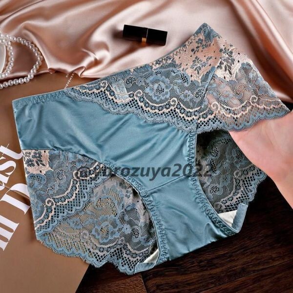 60-112-12 レース 光沢サテン 艶々 セクシーショーツ【サファイアXLサイズ】レディース 下着 大きいサイズ パンティ ランジェリー .2拍卖