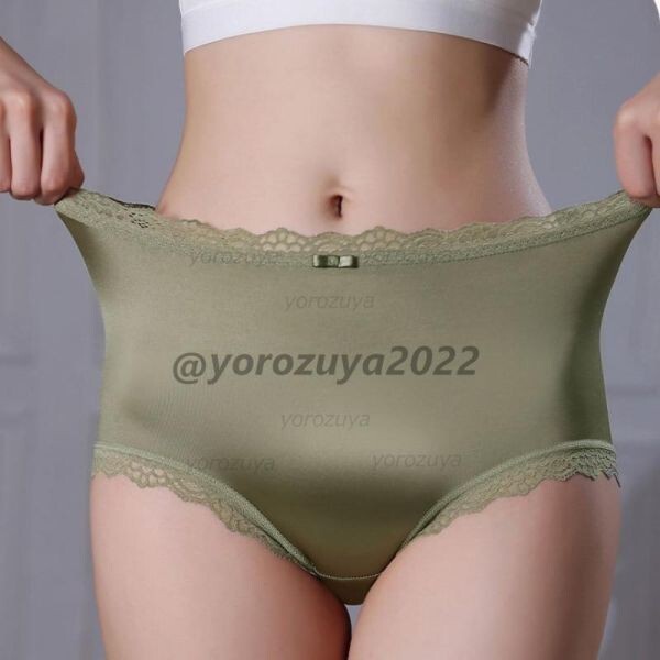 98-4-8 光沢 艶々 バックレース 透け尻 超セクシー エロ過ぎ パンティー 【グリーンL】レディース フルバック 下着 ショーツ パンツ .2拍卖