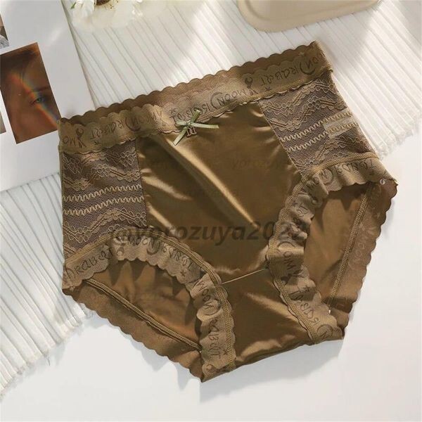 108-40-4 カワイイ♥ お洒落模様 ツヤツヤ フルバック パンティー【グリーンLサイズ】レディース 下着 女性 ショーツ セクシー .1拍卖