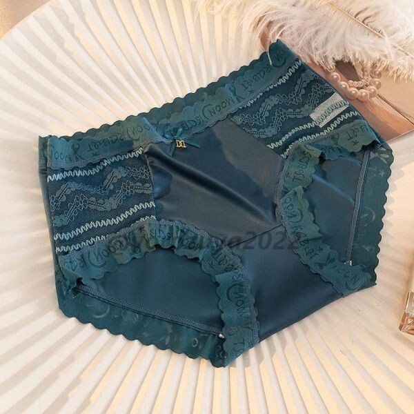 54-242-6 超ツヤツヤ光沢サテン アイスシルクショーツ【ブルーL】レディース 下着 大きいサイズ 新品 パンツ インナー 高級感 テカリ.1拍卖