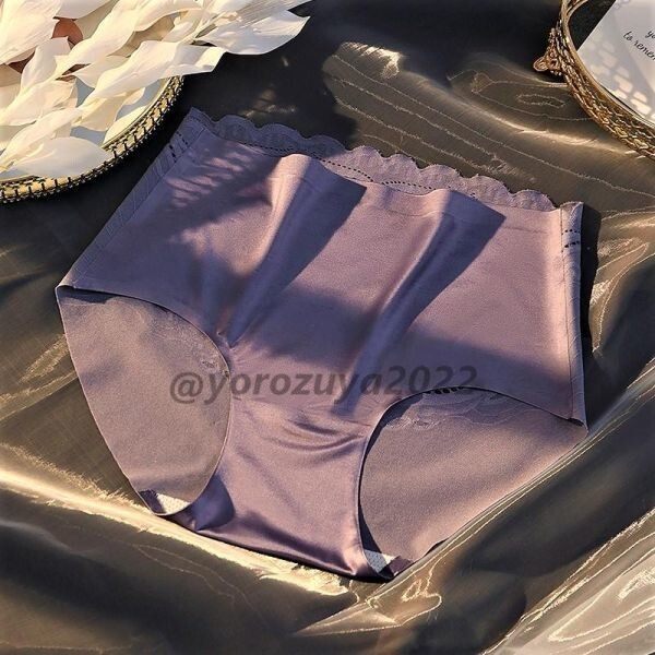 60-194-8 高品質 極薄 光沢 アイスシルクショーツ サテン ツヤツヤ テカテカ【グレパXLサイズ】レディース 下着 パンティ セクシー.2拍卖