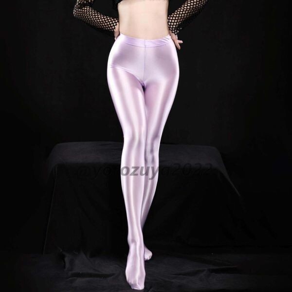 102-525-19 ピタピタ 光沢 ツヤツヤ レギンス パンツ【パープルXLサイズ】コスプレ 仮装 セクシー ダンス ヨガ エロ 過激 コスチューム.1拍卖