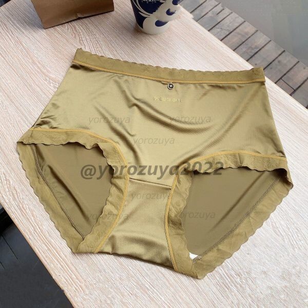 88-380-9 とろける 光沢 艶々 フルバック ブリーフ ショーツ 【シトラスグリーンLサイズ】レディース セクシー 下着 女性 パンツ .2拍卖