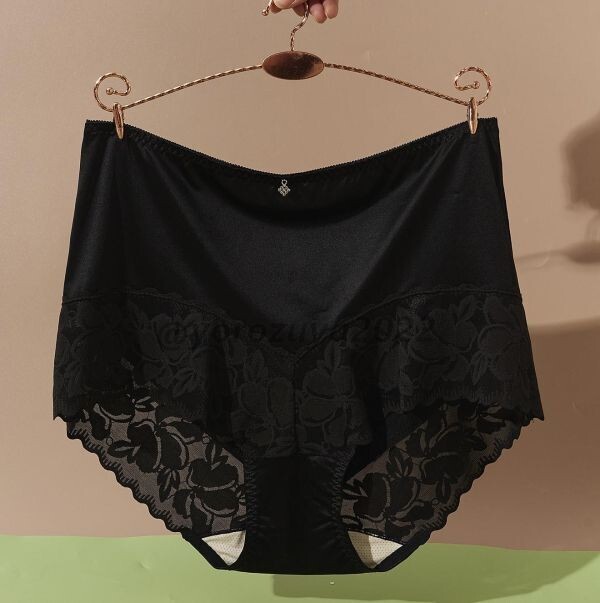 121-147-9 光沢感 セクシー レース パンティー【ブラックXL程度(F)】大きいサイズ プラスサイズ 女性 レディース 下着 ショーツ .1拍卖