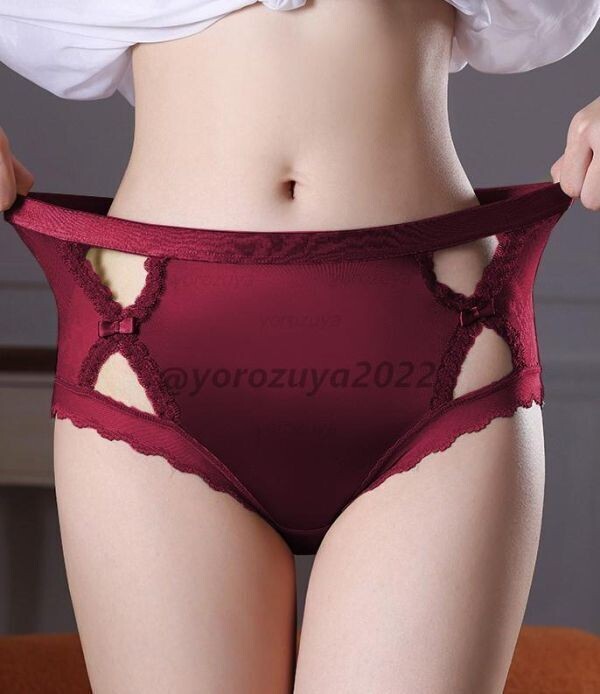 113-97-6 セクシー ツヤツヤ ゴージャス 光沢感!【ワインLサイズ】レディース 女性 下着 ショーツ パンツ ランジェリー エロ .1拍卖
