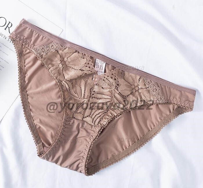 164-91-8 可愛い系 光沢 花模様 フルバック ショーツ【ブラウンF】レディース 女性 下着 パンツ ランジェリー ブリーフ セクシー .1拍卖