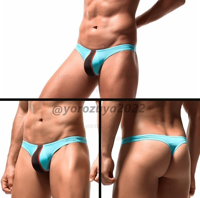 165-15-6 セクシー ラインパンツ ナイロン シームレス Tバック【スカイM】男性 メンズ 下着 ブリーフ Gストリング アンダーウェア.2拍卖