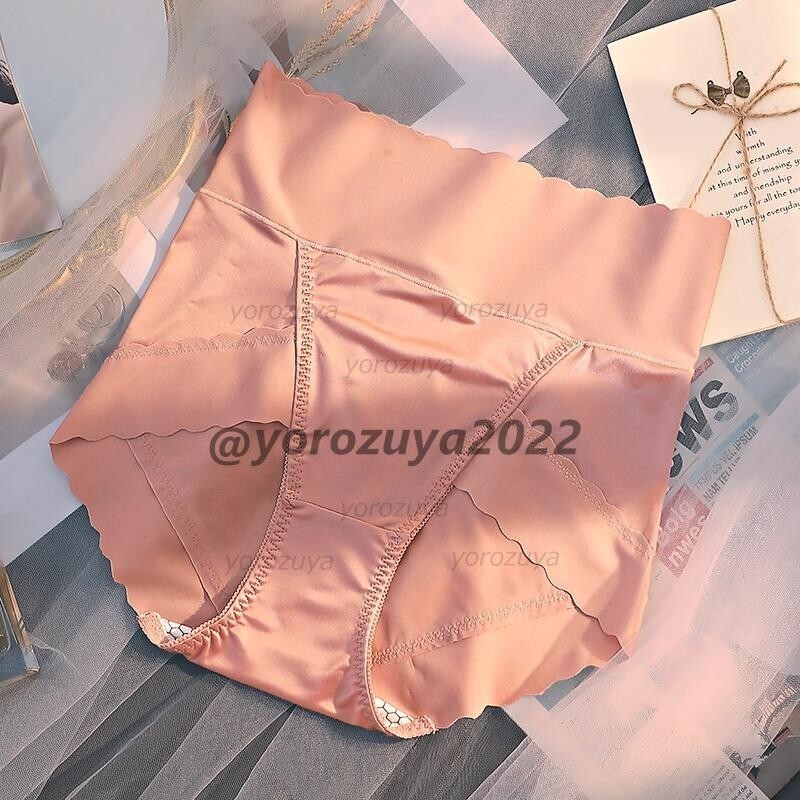 175-68-7 ツヤツヤ 光沢 ハイウエスト セクシーショーツ【ピンクXLサイズ】レディース 女性 下着 新品 パンツ インナー ランジェリー.1拍卖