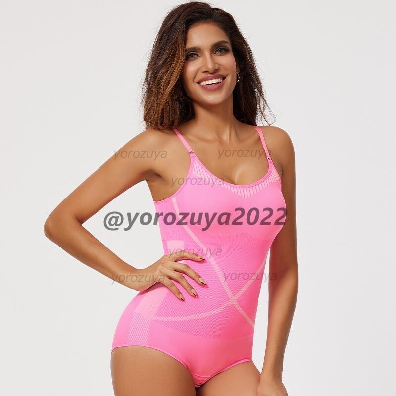 175-251-16 カラーボディスーツ レオタード フルバック【ピンクXL】レディース 女性 下着 コスプレ ハイレグ セクシー インナー .1拍卖