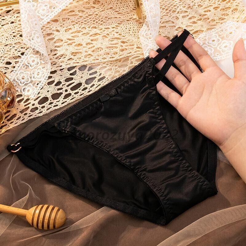 146-395-4 ツヤツヤ ブリーフ ランジェリー ショーツ【ブラックLサイズ】レディース 女性 下着 パンツ エロ セクシー パンテイィー .1拍卖