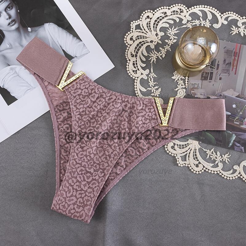 170-161-10 レース&ハーフバックタイプ 超ゴージャス Vバックル【パープルXL】ランジェリー ショーツ レディース セクシー パンツ .2拍卖