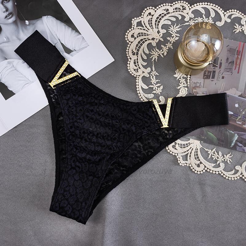 170-149-10 レース&ハーフバックタイプ 超ゴージャス Vバックル【ブラックXL】ランジェリー ショーツ レディース セクシー パンツ .1拍卖