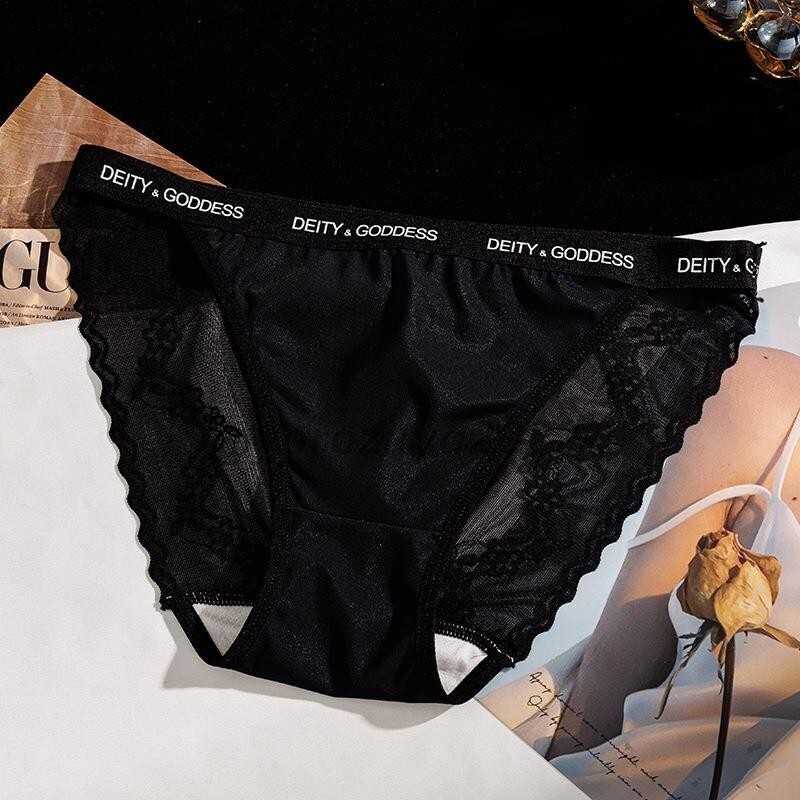 136-500-5 ブリーフ パンティー 半透明 メッシュ シースルー【ブラックLサイズ】レディース 女性 下着 透け ショーツ ランジェリー.1拍卖