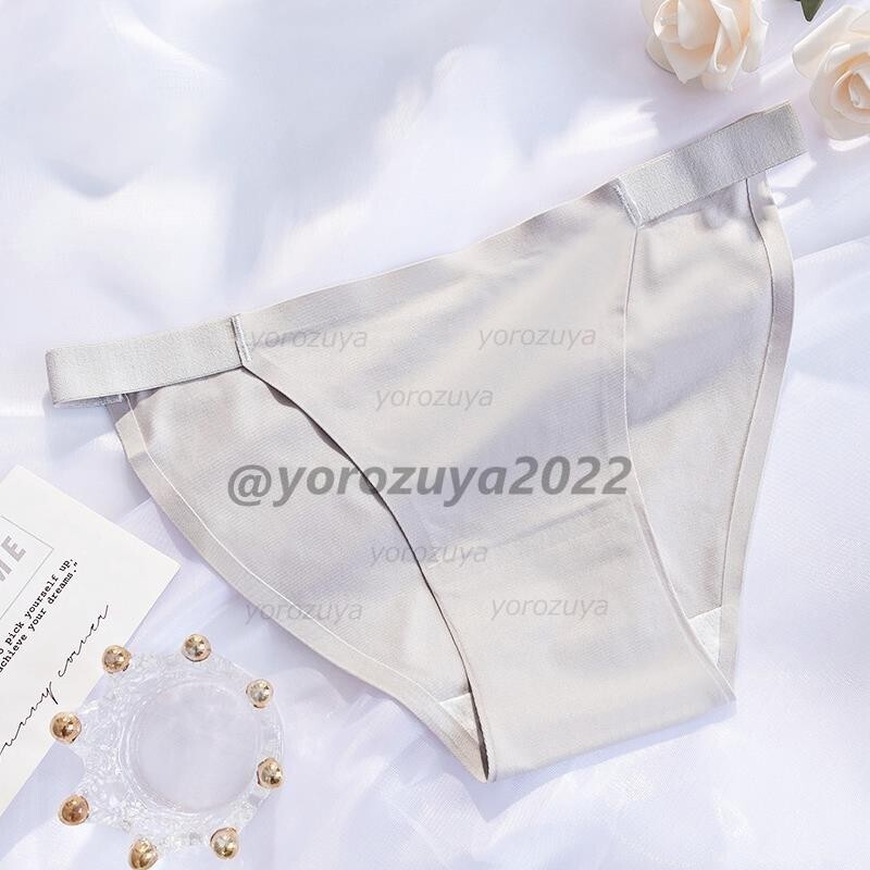 146-108-7 トライアングル セクシー ブリーフ シームレス【グレーXLサイズ】レディース 女性 下着 新品 伸縮性 インナー ショーツ .2拍卖