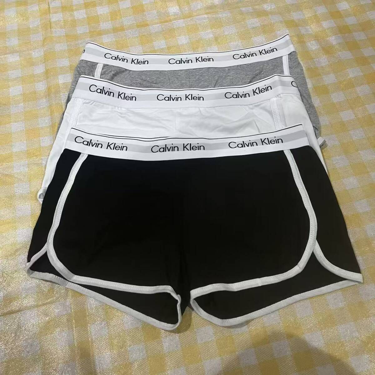 未使用 カルバンクライン レディース ハーフパンツ 3点セット XLサイズ 下着拍卖