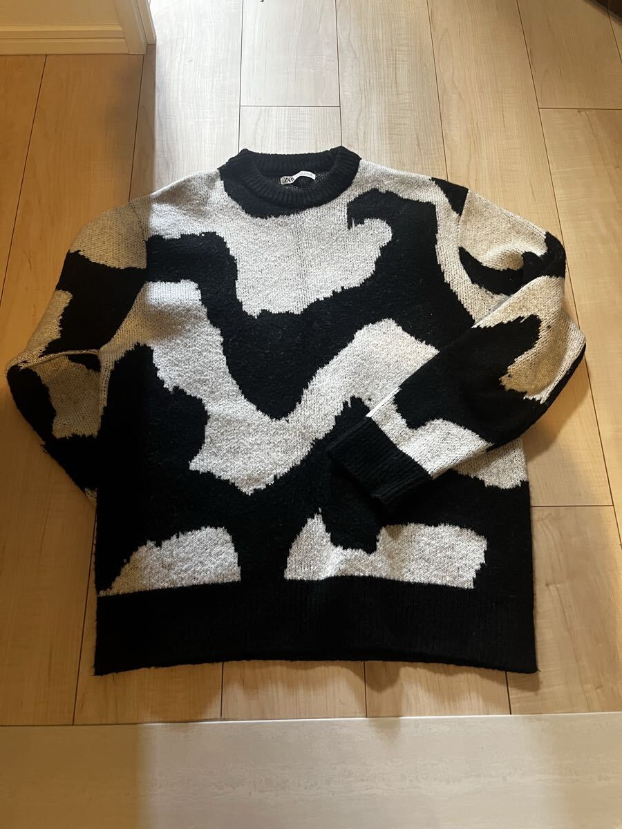 ZARA 牛柄ニット Sサイズ拍卖