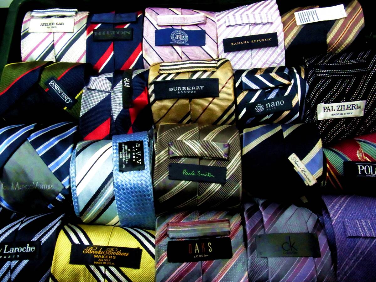 ブランド多数100本超セット新品含ネクタイ◆ポールスミス/バーバリー/Jプレス/ブルックスブラザーズ/ナノユニバース/アルマーニ他№⑫拍卖