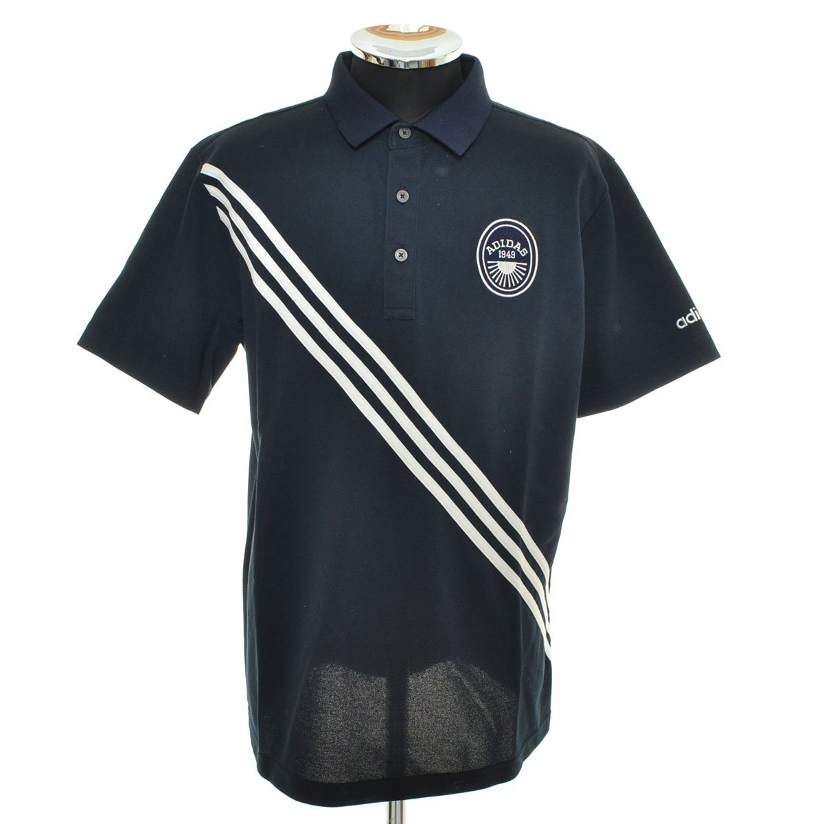 ◆566762 adidas GOLF アディダス ゴルフ ◇ポロシャツ サイズXL メンズ ネイビー拍卖