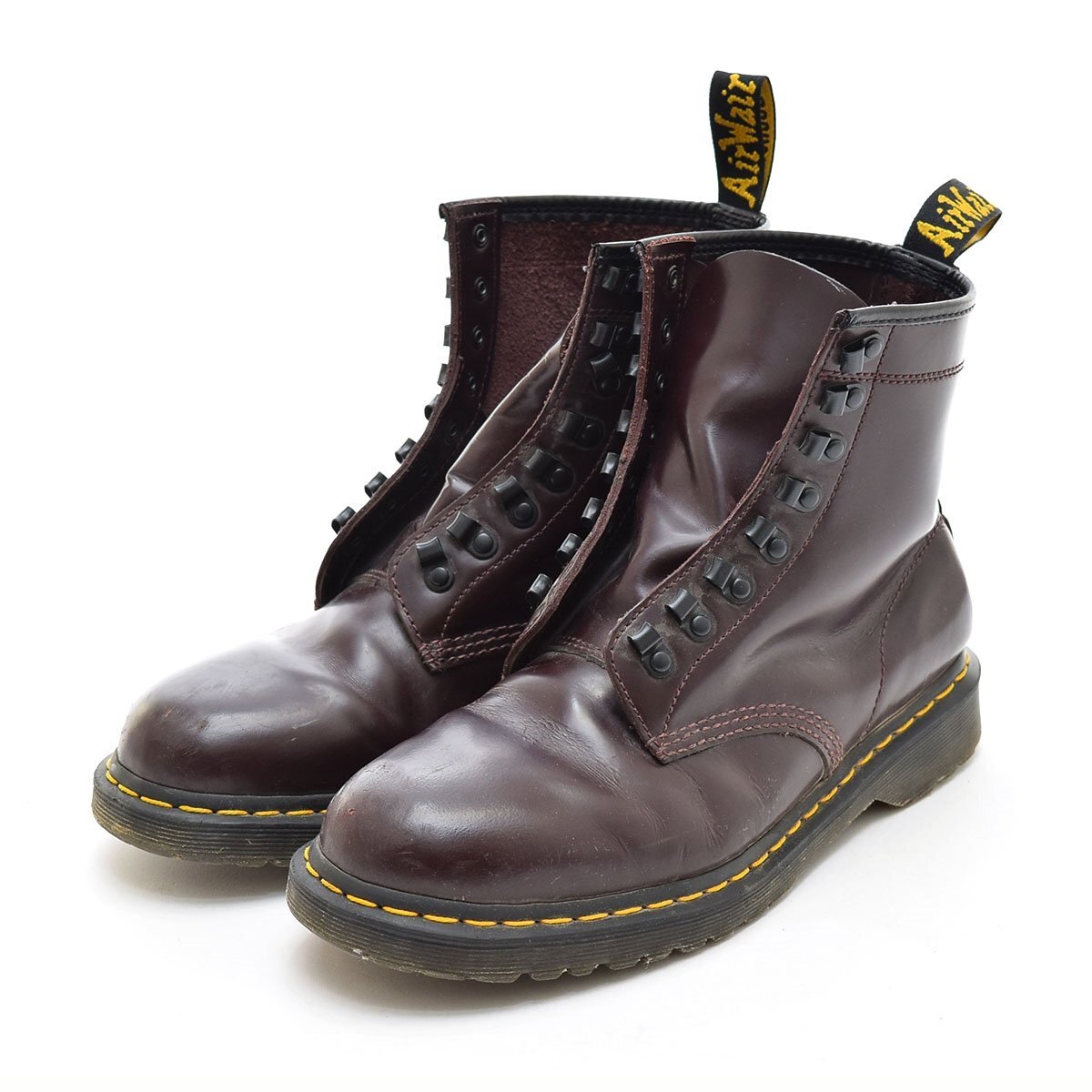 ◆568681 Dr.Martens ドクターマーチン ◇ブーツ ベン スムース 1460 BEN サイズUK8/27.0cm レザー メンズ 赤茶色拍卖