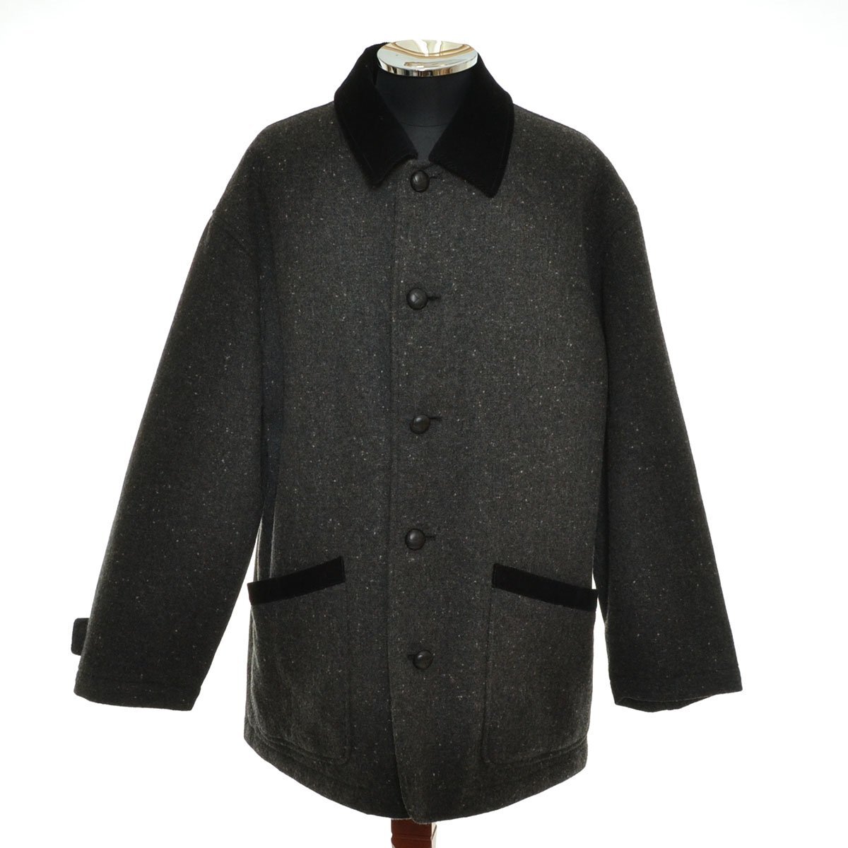 ◆567712 Pierre Cardin ピエールカルダン ◇ウールネックジャケット サイズM メンズ グレー拍卖