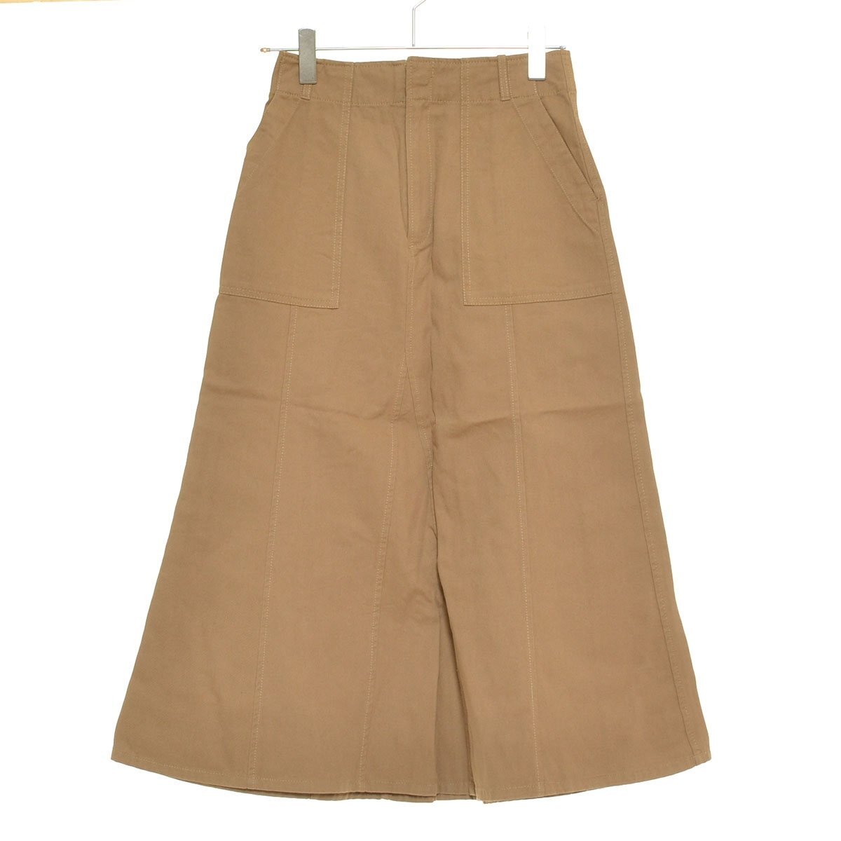 ◇498310 SIMPLICITE シンプリシテェ B.C STOCK ベイクルーズ ロングスカート ◆アウトポケットマーメイドスカート チノベイカー ベージュ拍卖